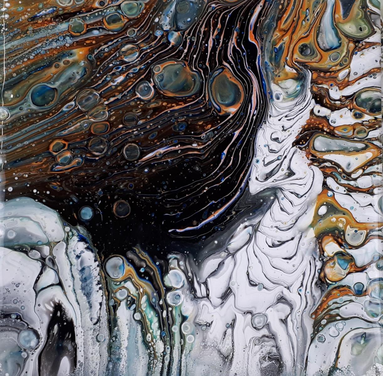 Quelques réalisations de toiles acrylique fluide pouring paint